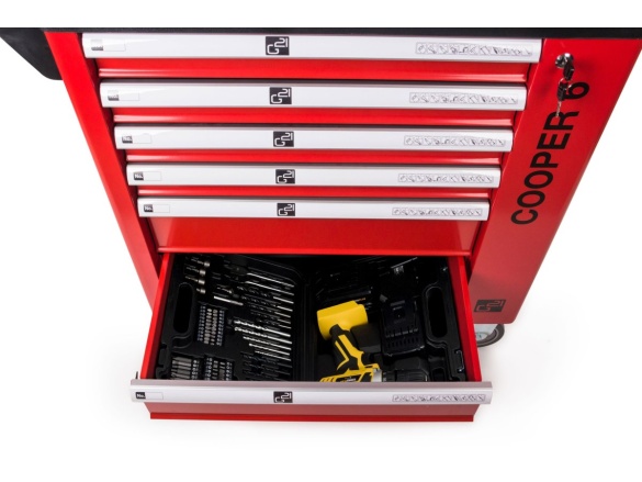 G21 Dílenský vozík  Cooper 6, červený