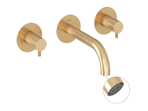 Ravak ES 021.60GLB.O1 Vanová podomítková baterie s tělesem, Gold Brushed