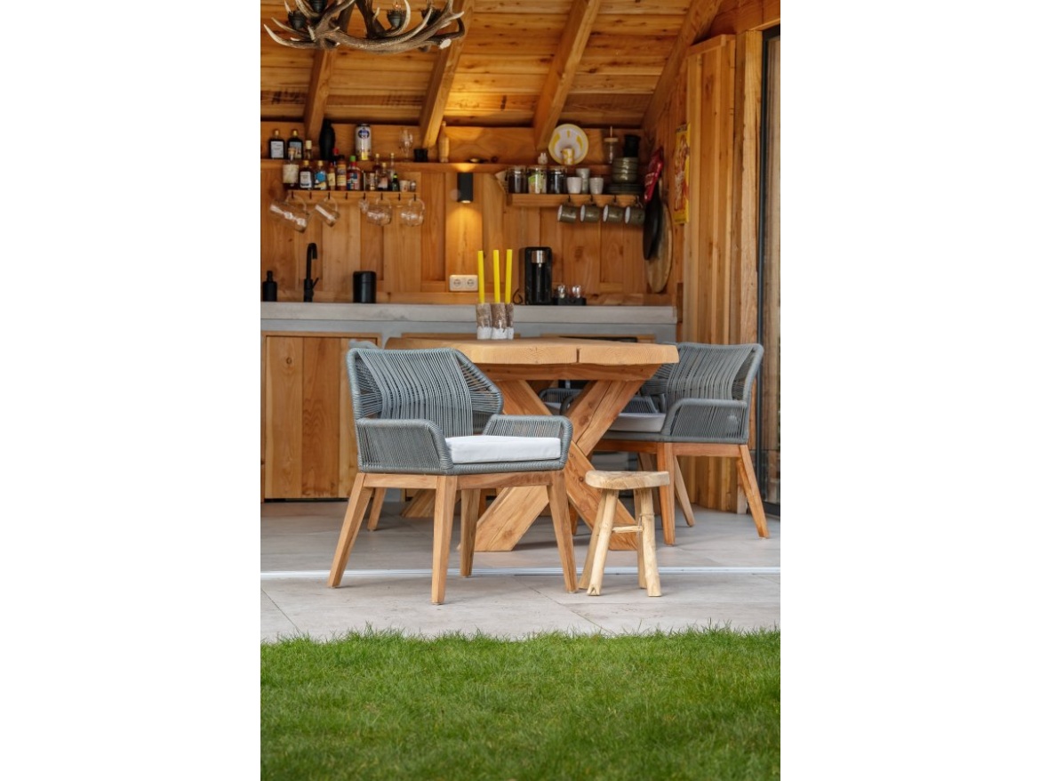 Zahradní křeslo Tuindeco Teak chair Granada with cushion