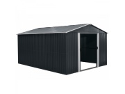 Zahradní domek kovový 3 x 3,7 m se sedlovou střechou antracit Riwall PRO RMSA 12x10 Anthracite