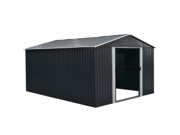 Zahradní domek kovový 3 x 3,7 m se sedlovou střechou antracit Riwall PRO RMSA 12x10 Anthracite