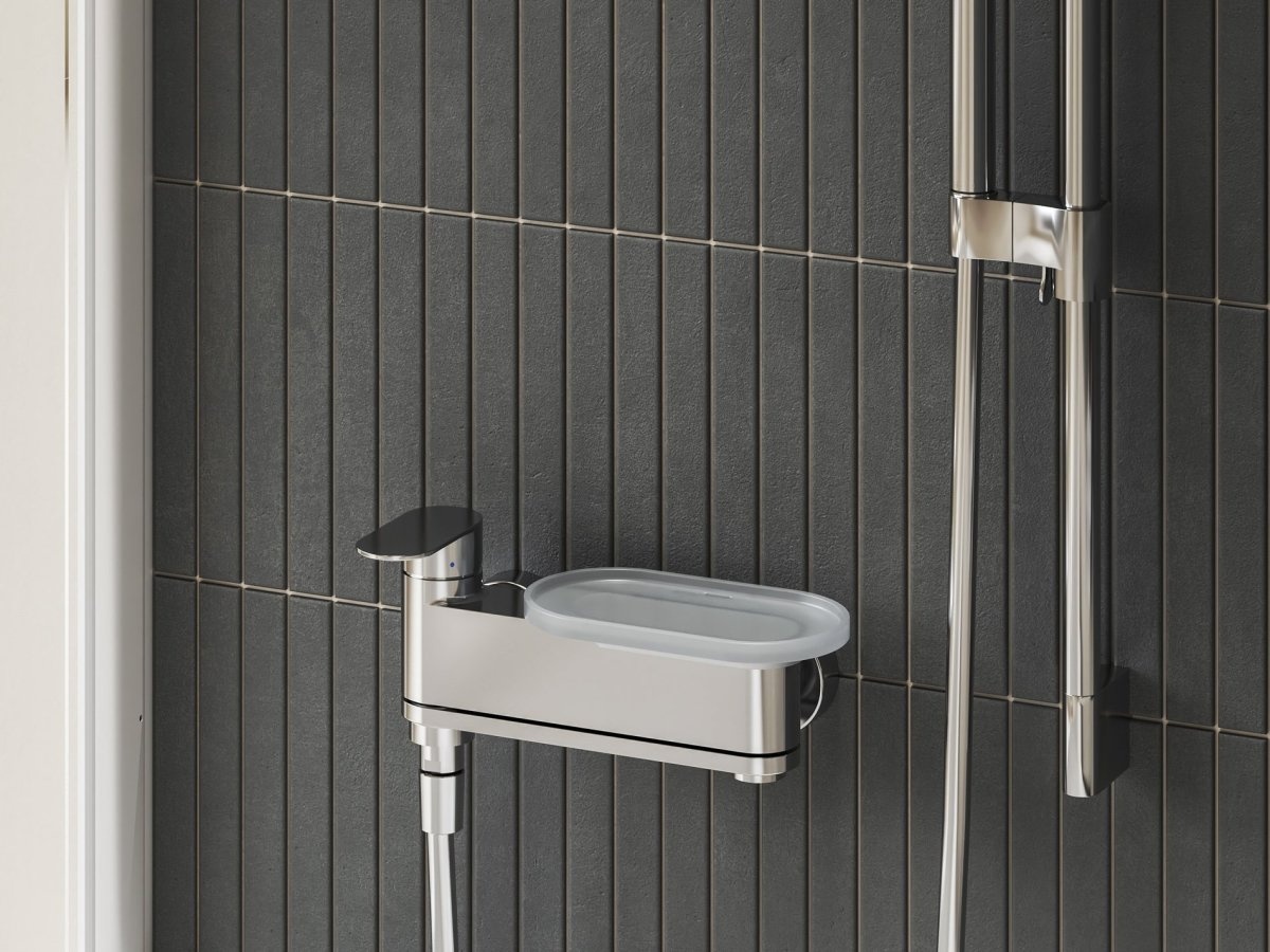 Ravak CR II 022.20BL Vanová nástěnná baterie bez sprchového setu, černá