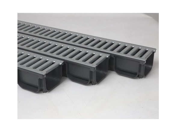 Covernit Plastový odtokový žlab A15 s pozinkovanou mříží (set 3 ks)