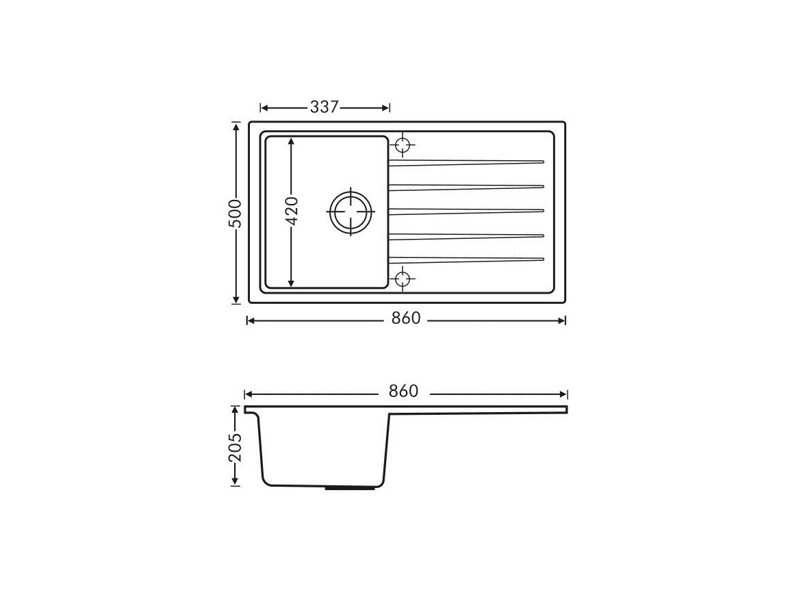 Kuchyňské dřezy Granisil Vivaldi 860.0