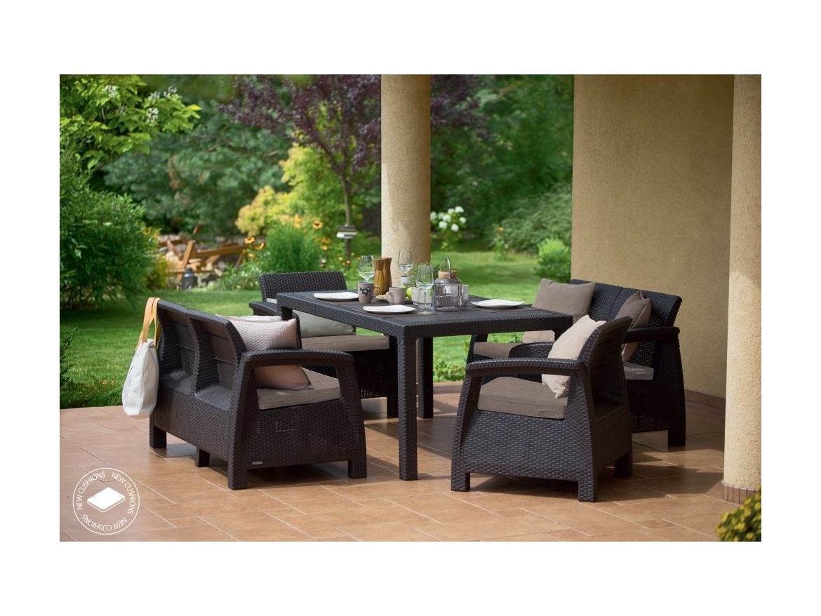 Keter Zahradní set  Corfu II Fiesta - hnědý