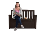 Keter Zahradní lavice Keter Patio 227 L - 138,6 x 63,5 x 88 cm - hnědá