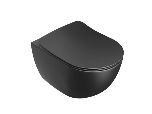 Ravak WC Uni Chrome RimOff, závesné, čierna