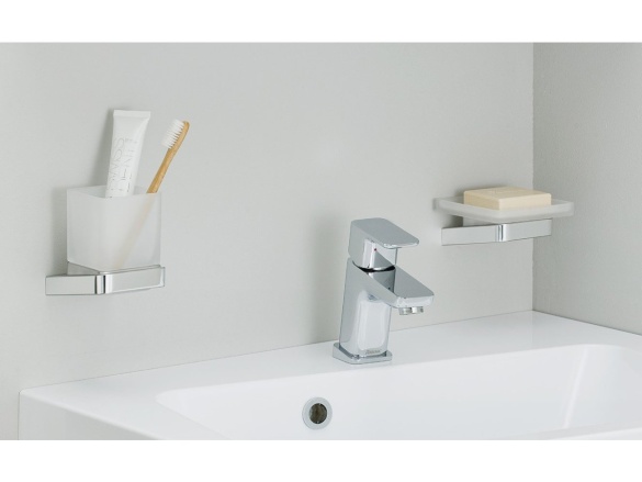 Ravak TD F 012.20BLM Umyvadlová stojánková baterie 144 mm bez výpusti, černá matná