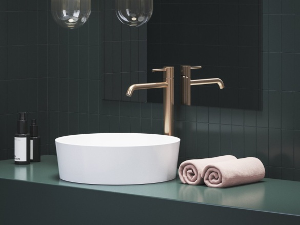 Ravak ES 015.10WV Umyvadlová stojánková baterie 340 mm bez výpusti, White Velvet