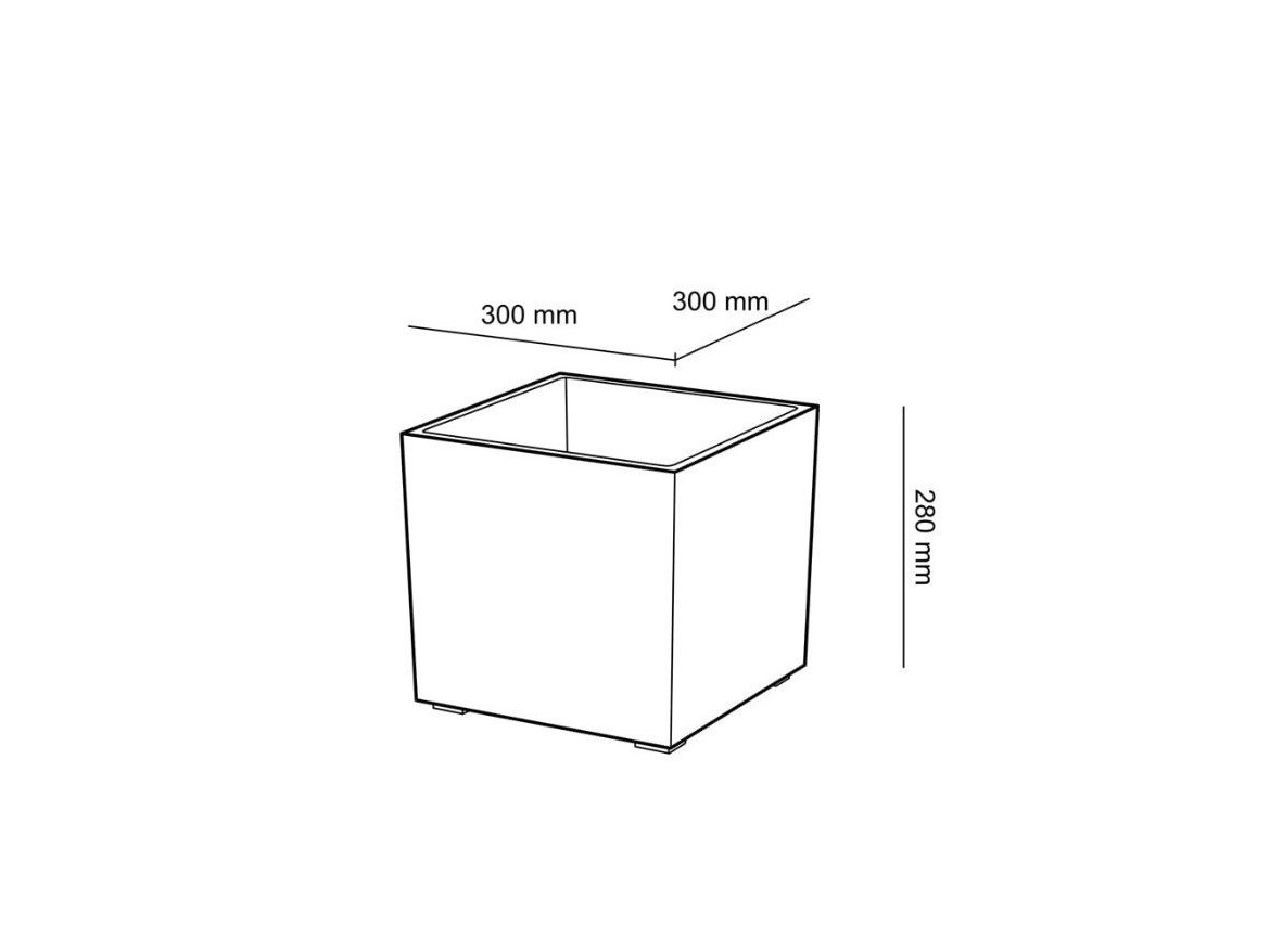 Granitové květináče Granisil granitový květináč KUBI 30 cm