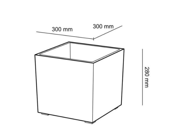 Granitové květináče Granisil granitový květináč KUBI 30 cm