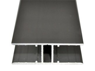 Hollow panels –  Spojovací lišta ALU-H elox Spojovací H profil pro tloušťku 16mm z hliníku Barva: elox stříbrný, Šířka: 60, Délka: 2000, Síla desky: pro sílu PC 16