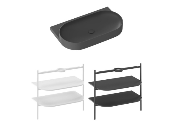 Ravak Umývadlo Yard 80, bez otvoru pre batériu, bez prepadu, biela matná