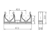 Dvojpříchytka Chuděj 2D12-22 M6-Z