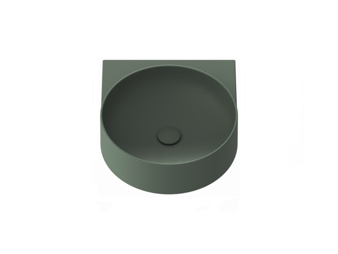 Ravak Umývadlo Yard 40, s otvorom pre batériu, bez prepadu, biela matná