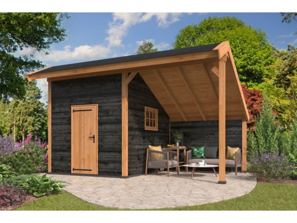 Wood open-sided barn base set Malmö