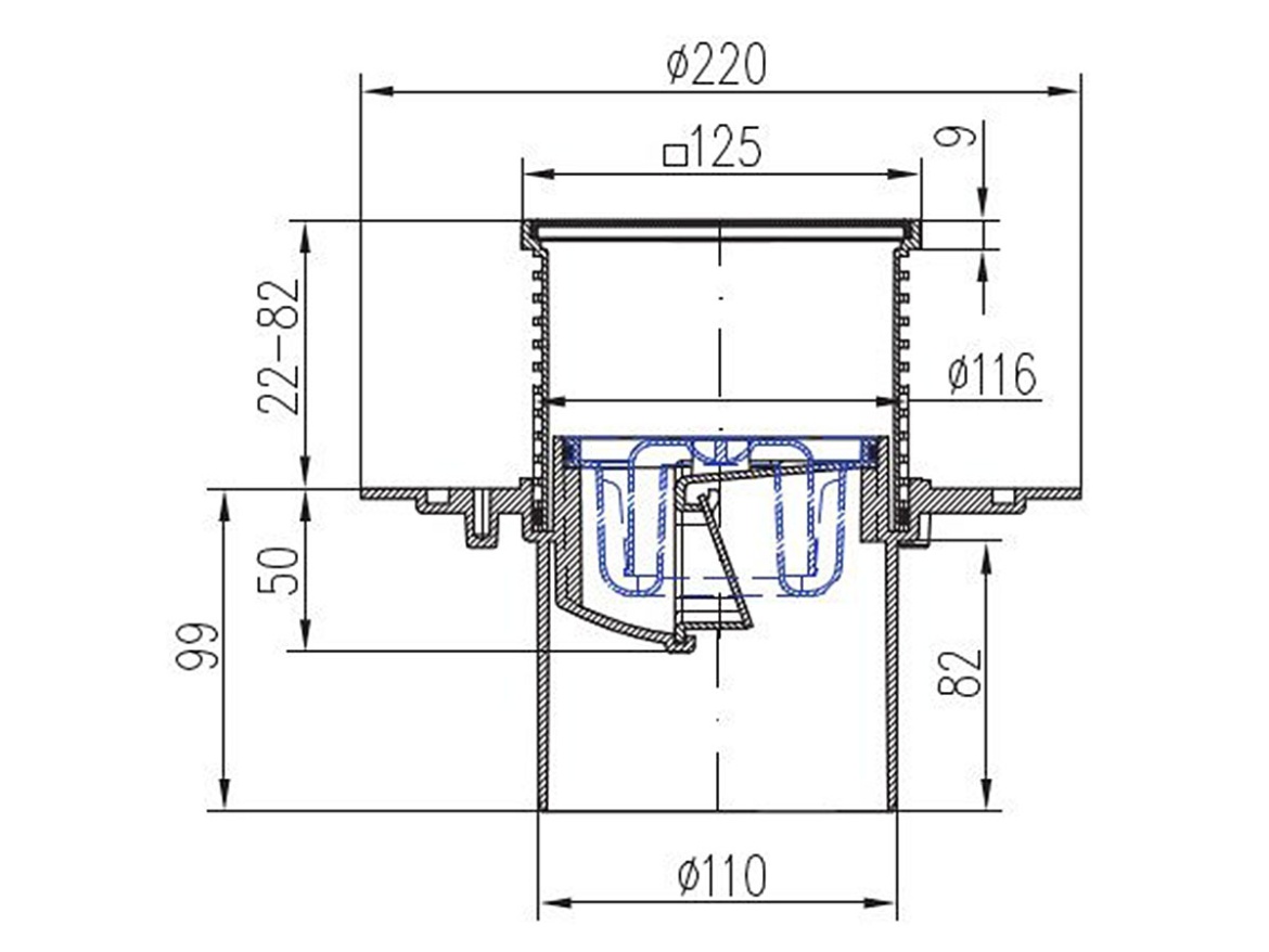 Vpusť Chuděj PVSU 110 (univerzální)