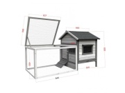 Dřevěná králíkárna Scobax Fluffle