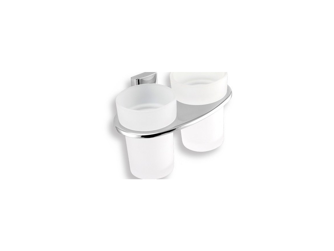 Novaservis Držák kartáčků a pasty dvojitý Metalia 12, sklo/chrom, , 0257,0