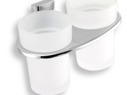 Novaservis Držák kartáčků a pasty dvojitý Metalia 12, sklo/chrom, , 0257,0