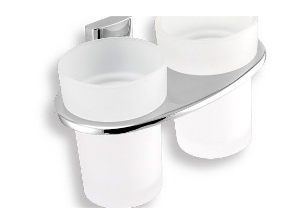 Novaservis Držák kartáčků a pasty dvojitý Metalia 12, sklo/chrom, , 0257,0