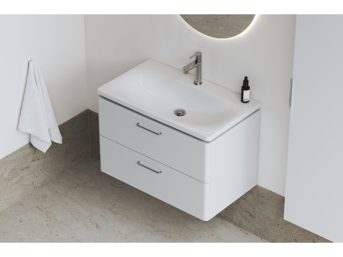 Ravak Umývadlo Balance 60, s otvorom pre batériu, bez prepadu, biela