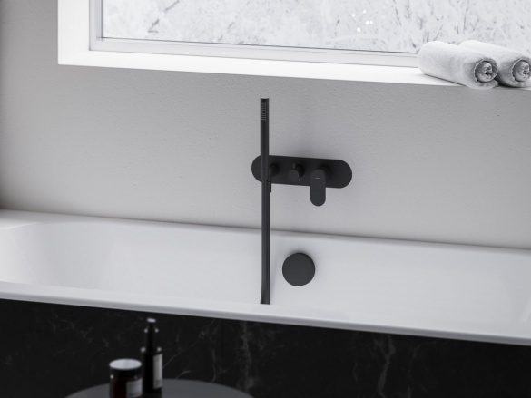 Ravak EL 065.60RGB.O2.RB07D.+S Podomítková baterie 2cestná bez tělesa, se sprchovým setem, Rose Gold Brushed