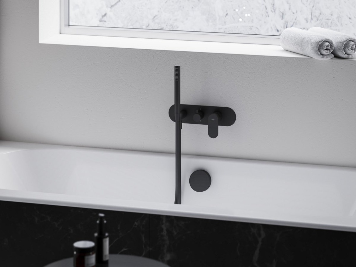 Ravak EL 068.10WV.O3.RB07D.+S Podomietková batéria 3-cestná pre R-box, so sprchovým setom, White Velvet