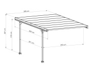 Přístřešek na auto Trigano Jardin Mistral Wall