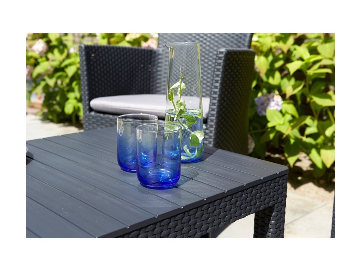 Keter Zahradní stůl Keter Lyon - 116 x 71 x 40 – 65 cm - grafitový