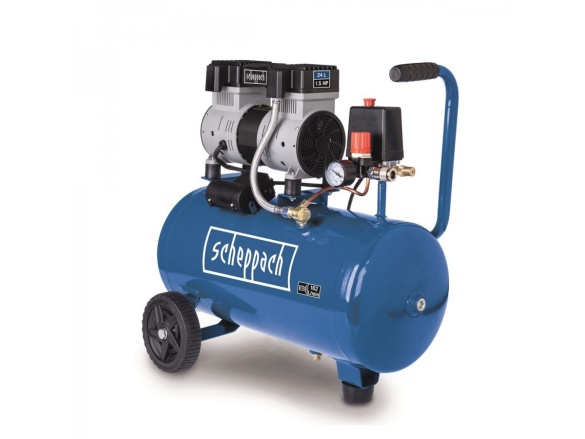 Ultra tichý bezolejový dvouválcový kompresor 24 l Scheppach HC 26 Si