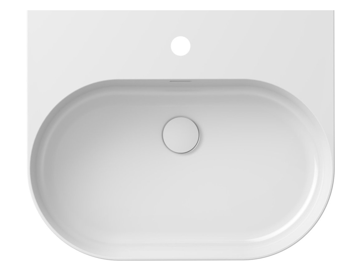 Ravak Umyvadlo Ceramic Slim Wall O 55, s otvorem pro baterii, s přepadem, bílá