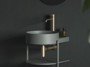 Ravak Umyvadlo Yard 40, s otvorem pro baterii, bez přepadu, bílá matná