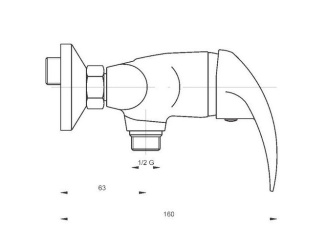 Novaservis –  Novaservis Sprchová baterie Titania Lux 150 mm, chrom, nástěnná, bez příslušenství,  91060/1,0