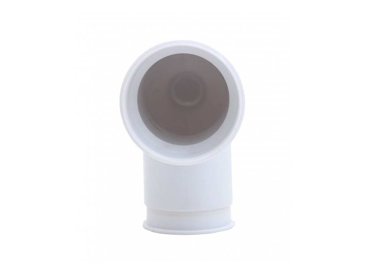 Příslušenství k drtičům EcoMaster Odpadní koleno závitové s přídavným vstupem - bílé