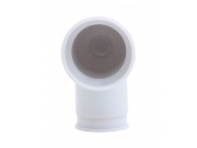 Příslušenství k drtičům EcoMaster Odpadní koleno závitové s přídavným vstupem - bílé