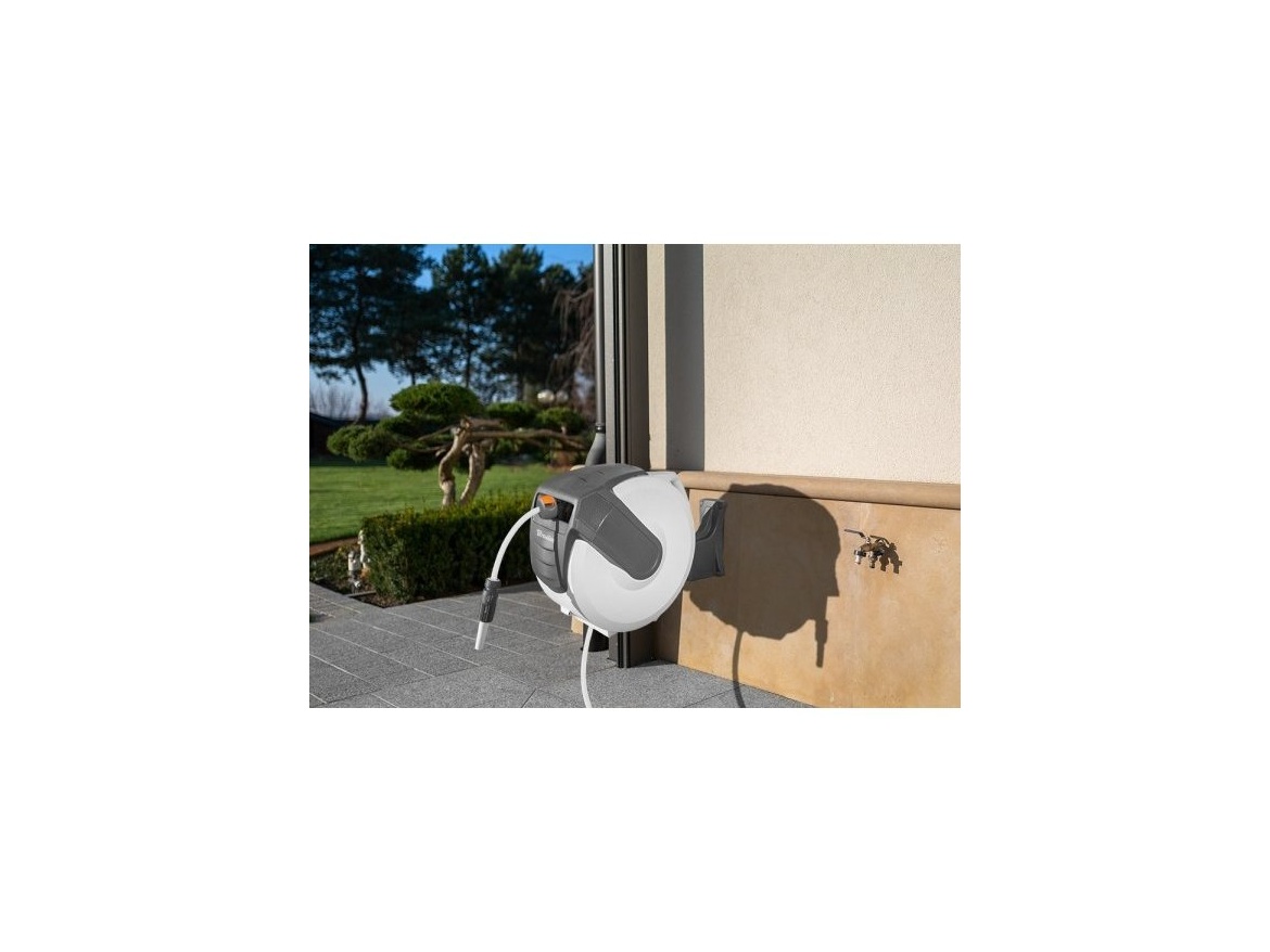 Bradas Samonavíjecí buben s hadicí  WHITE LINE 1/2" - 35m