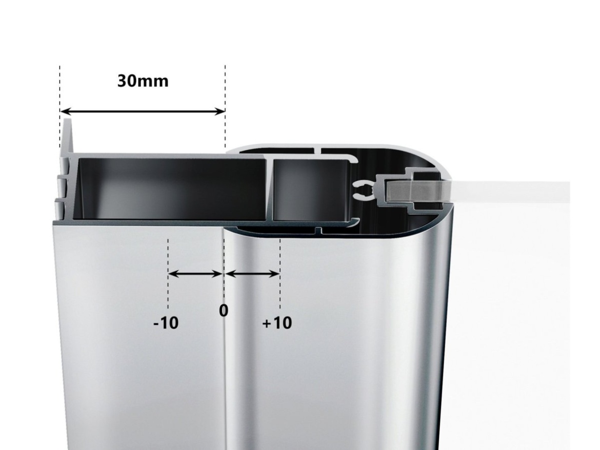 Ravak Prodloužený ustavovací profil CNPS pro CPS, lesk