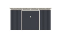 Lemezből készült kerti ház G21 GRAH 483 - 340 x 142 cm, antracitový