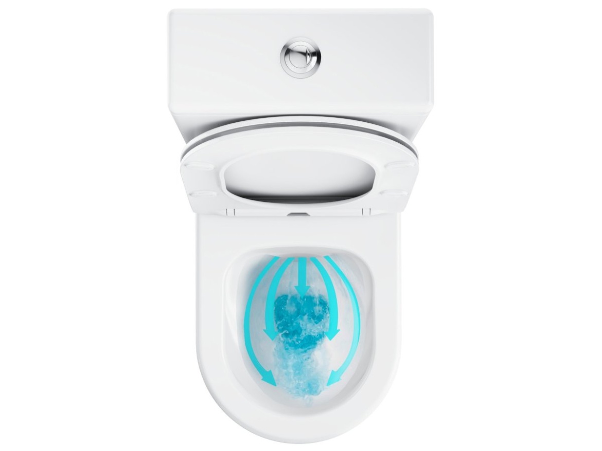 Ravak WC kombi Elegant RimOff set, vario odpad, bílá