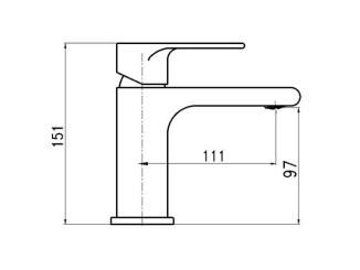 Csaptelepek –  Novaservis Umyvadlová baterie Nobless Trend, chrom, stojánková, bez výpusti,  41001/1,0