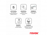 Ravak SL 015.20BLM Umyvadlová stojánková baterie 280 mm bez výpusti, černá matná