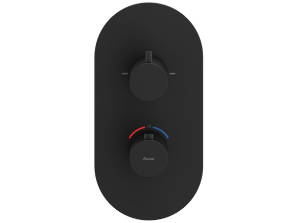Ravak ES 063.00CR.O2.RB07C Termostatická podomietková batéria 2-cestná pre R-box, chróm
