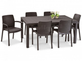 Keter Zahradní set MELODY/ SAMANNA 6+1 - hnědý