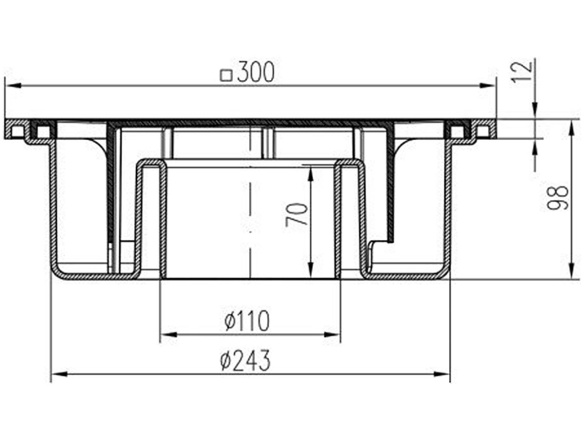 Vpusť Chuděj PV 300 110