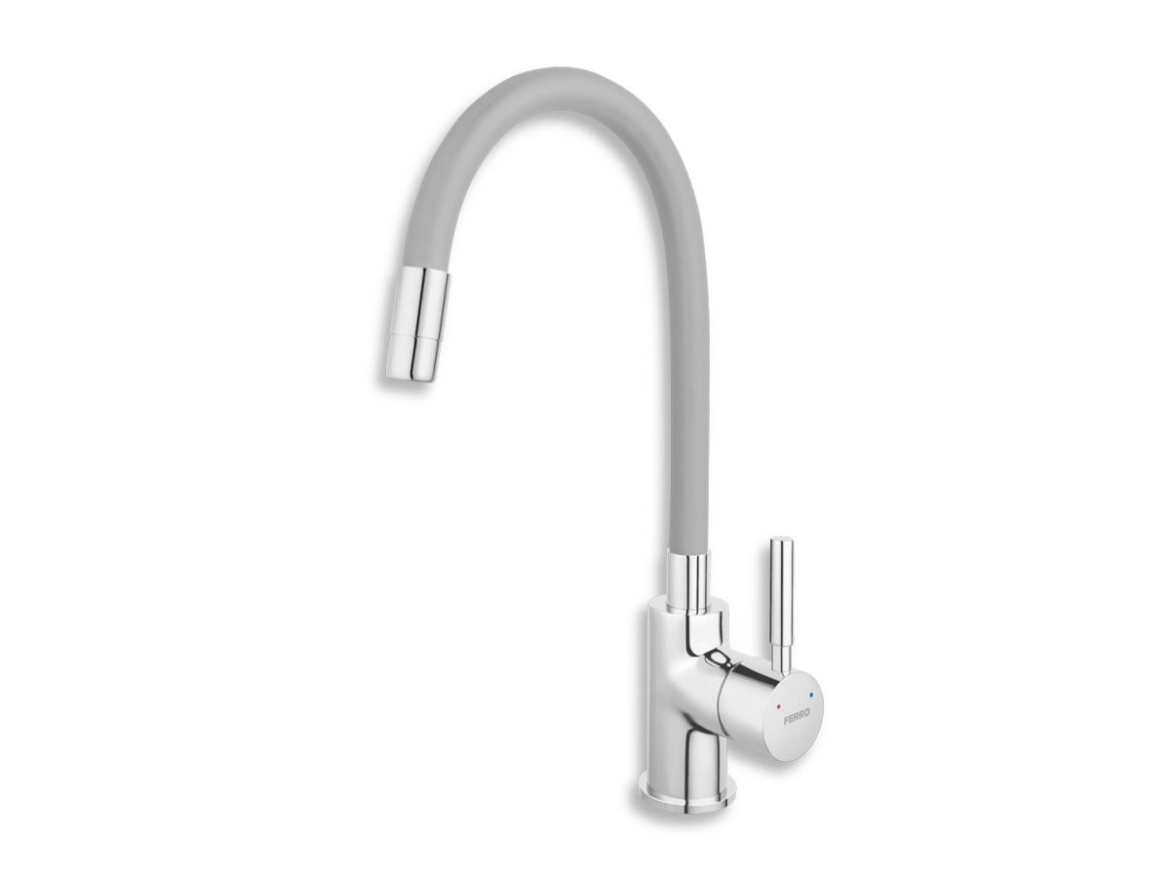 Novaservis Dřezová baterie Ferro, šedá-chrom, stojánková,  70710,0S