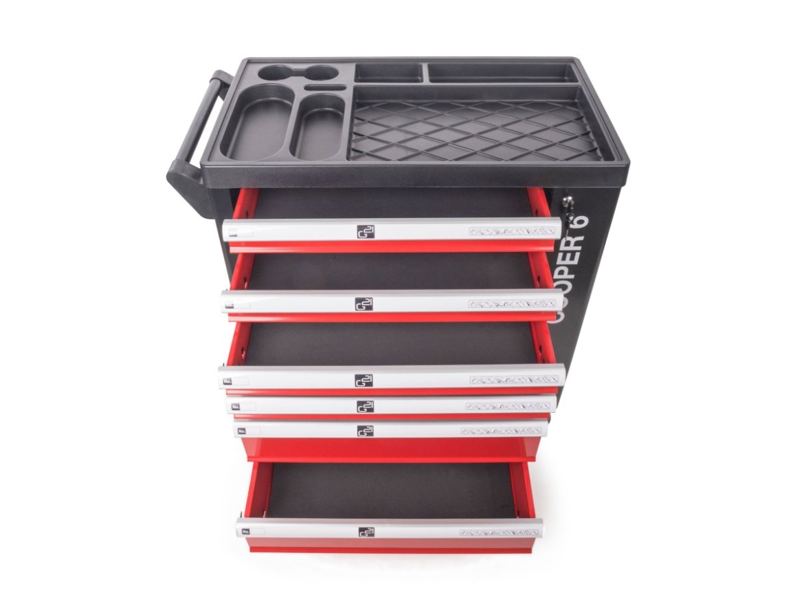 G21 Dílenský vozík  Cooper 6, černo-červený