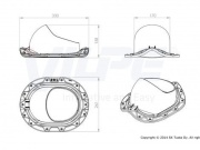 Vilpe Průchodový prvek pro vlnitou plechovou krytinu
