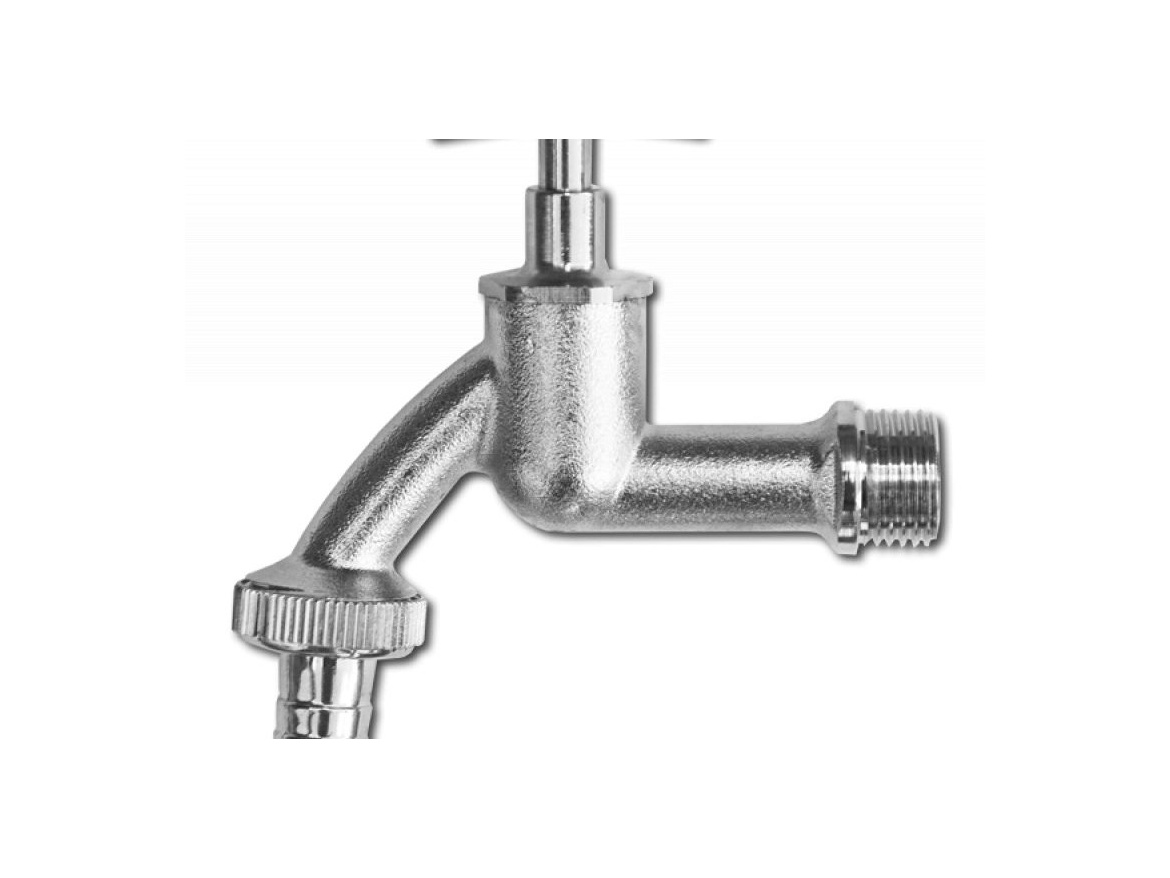 Bradas Zahradní vodovodní kohout 1/2" mosaz poniklovaná