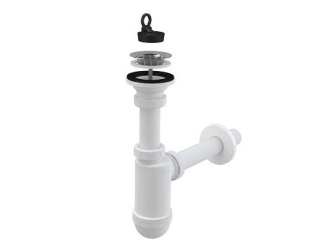 Szifonok és tartozékok –  Alcadrain Umyvadlový sifon A411 s výpustí 63 mm, odpad 32 mm,  A411